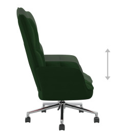 Chaise de relaxation Vert foncé Velours