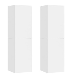 Meubles TV 2 pcs Blanc 30,5x30x110 cm Aggloméré