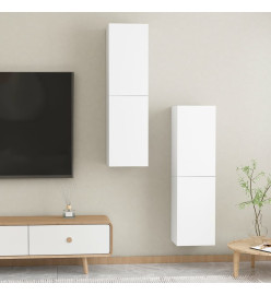 Meubles TV 2 pcs Blanc 30,5x30x110 cm Aggloméré