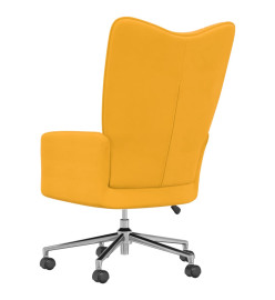 Chaise de relaxation Jaune moutarde Velours