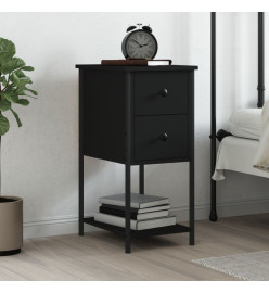 Table de chevet noir 32x42x70 cm bois d’ingénierie