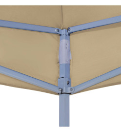 Toit de tente de réception 4,5x3 m Beige 270 g/m²