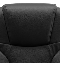 Chaise de bureau de massage Noir Cuir véritable