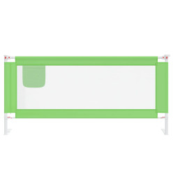 Barrière de sécurité de lit d'enfant Vert 200x25 cm Tissu