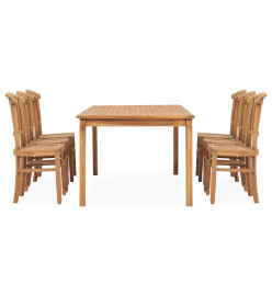 Ensemble de salle à manger de jardin 7 pcs Bois de teck solide