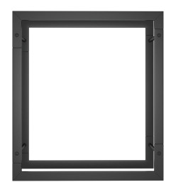 Portant de bois de chauffage Noir mat 50x28x56 cm Acier