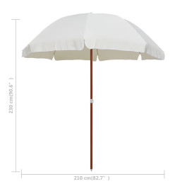 Parasol avec mât en acier 240 cm Sable