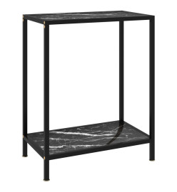 Table console Noir 60x35x75 cm Verre trempé