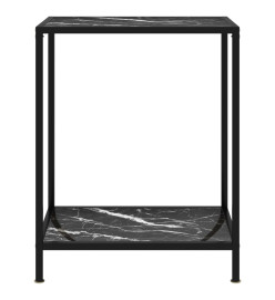 Table console Noir 60x35x75 cm Verre trempé