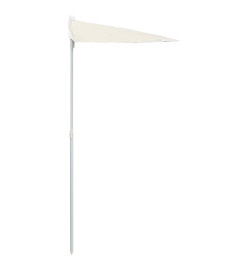 Demi-parasol de jardin avec mât 180x90 cm Sable