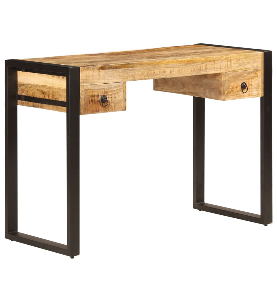 Bureau avec 2 tiroirs 110x50x77 cm Bois solide de manguier