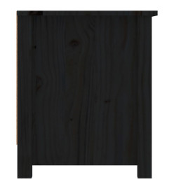 Armoire à chaussures Noir 110x38x45,5 cm Bois de pin massif