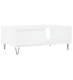 Table basse blanc 90x60x35 cm bois d'ingénierie