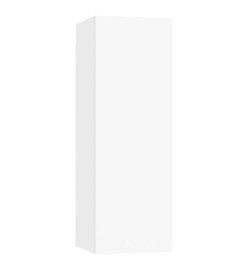 Ensemble de meubles TV 4 pcs Blanc Aggloméré