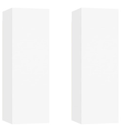 Ensemble de meubles TV 6 pcs Blanc Bois d'ingénierie