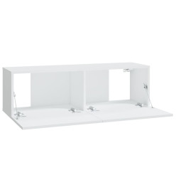 Ensemble de meubles TV 8 pcs Blanc Bois d'ingénierie