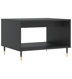 Table basse noir 60x50x40 cm bois d'ingénierie