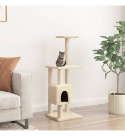 Arbre à chat avec griffoirs en sisal Crème 104 cm