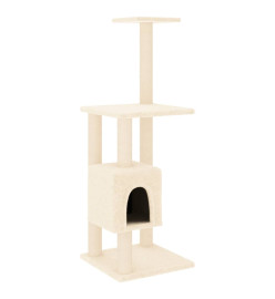 Arbre à chat avec griffoirs en sisal Crème 104 cm