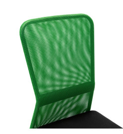 Chaise de bureau Noir et vert 44x52x100 cm Tissu en maille