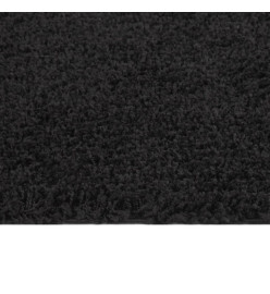 Tapis shaggy à poils longs Noir 80x150 cm