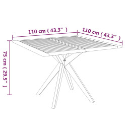 Ensemble de salle à manger de jardin 5 pcs Bois d'acacia solide