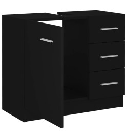 Armoire d'évier Noir 63x30x54 cm Aggloméré