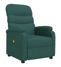 Fauteuil de massage Vert foncé Tissu