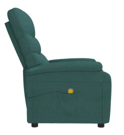 Fauteuil de massage Vert foncé Tissu