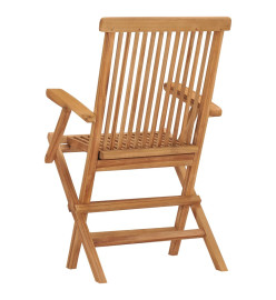 Chaises pliables de jardin 8 pcs Bois de teck solide