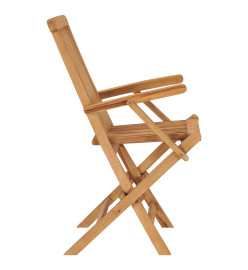 Chaises pliables de jardin 8 pcs Bois de teck solide