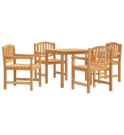 Ensemble à dîner de jardin 5 pcs Bois de teck massif