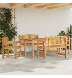 Ensemble à dîner de jardin 5 pcs Bois de teck massif