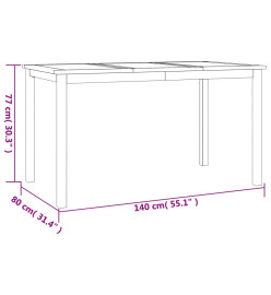 Ensemble à dîner de jardin 5 pcs Bois de teck massif