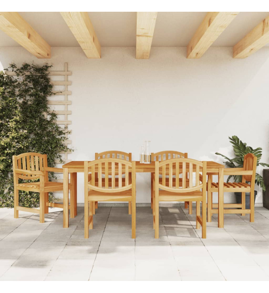 Ensemble à dîner de jardin 7 pcs Bois de teck solide Ensemble à dîner de jardin 7 pcs Bois de teck solide