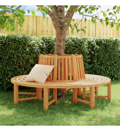 Bancs circulaires 2 pcs demi-rond Ø201 cm bois massif de teck
