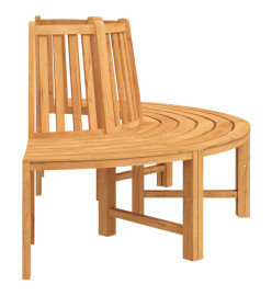 Bancs circulaires 2 pcs demi-rond Ø201 cm bois massif de teck