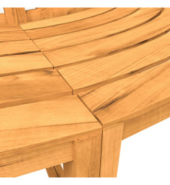 Bancs circulaires 2 pcs demi-rond Ø201 cm bois massif de teck