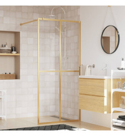 Paroi de douche avec verre ESG transparent doré 100x195 cm