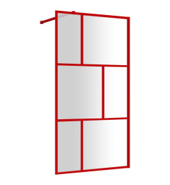 Paroi de douche avec verre ESG transparent rouge 115x195 cm