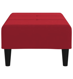 Repose-pied Rouge bordeaux 78x56x32 cm Velours