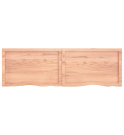 Étagère murale marron clair 160x50x6cm bois chêne massif traité