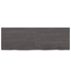 Étagère murale gris foncé 120x40x6 cm bois chêne massif traité