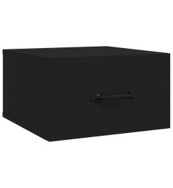Table de chevet murale Noir 35x35x20 cm