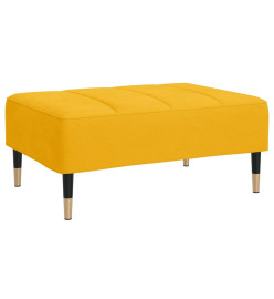 Repose-pied Jaune 78x56x32 cm Velours