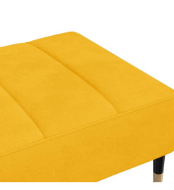 Repose-pied Jaune 78x56x32 cm Velours