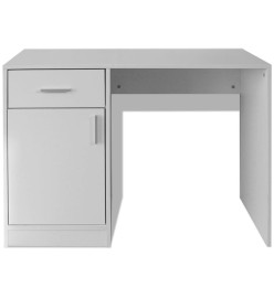 Bureau avec tiroir et placard 100x40x73 cm Blanc