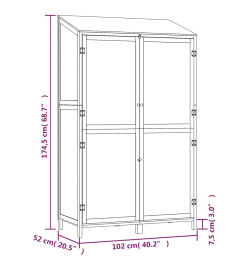 Remise de jardin Blanc 102x52x174,5 cm Bois de sapin solide