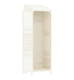 Remise de jardin Blanc 55x52x174,5 cm Bois de sapin solide