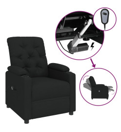 Fauteuil inclinable électrique Noir Tissu